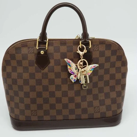 Authentic Louis Vuitton Gold Padlock 🔒 Shiny LV Key + Bag Unbranded Charm - Picture 2 of 7